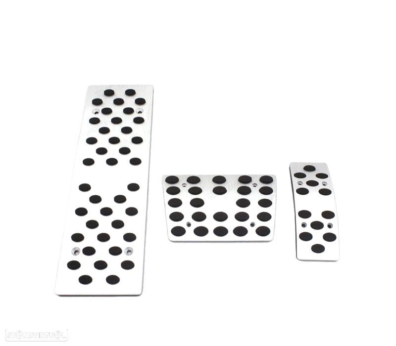 KIT PEDAIS PARA AUDI S-LINE AUTOMÁTICO COM POUSA PÉS ALUMINIO POLIDO - 1