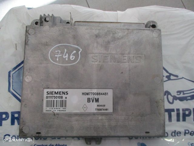 Centralina 7700864451 S111730108B RENAULT MEGANE 1997 1.4 SIEMENS RENAULT MEGANE 1996 1.4  75CV 5P VERMELHO SIEMENS - 1