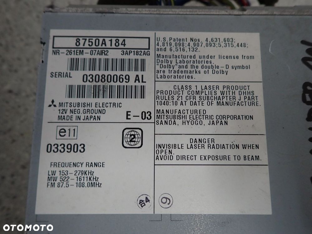 MITSUBISHI OUTLANDER II 07-12 RADIO NAWIGACJA EKRAN - 5