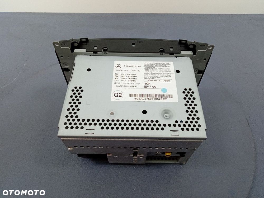 MERCEDES A KLASA W169 RADIO CD FABRYCZNE OEM A1698206189 - 6