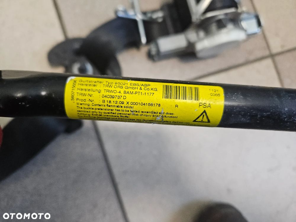 Pas bezpieczeństwa lewy prawy przedni PEUGEOT 5008 I 2010r KTPD 9681974480 9682036580 - 8