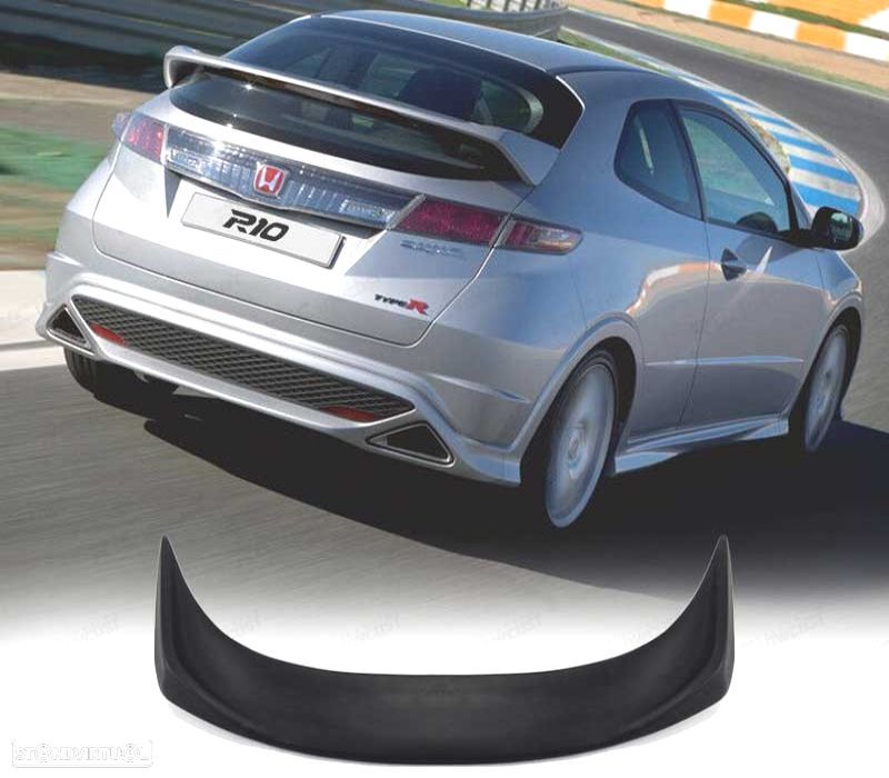 AILERON SPOILER TRASEIRO HONDA CIVIC 8 HATCHBACK 08-12 LOOK R - 1