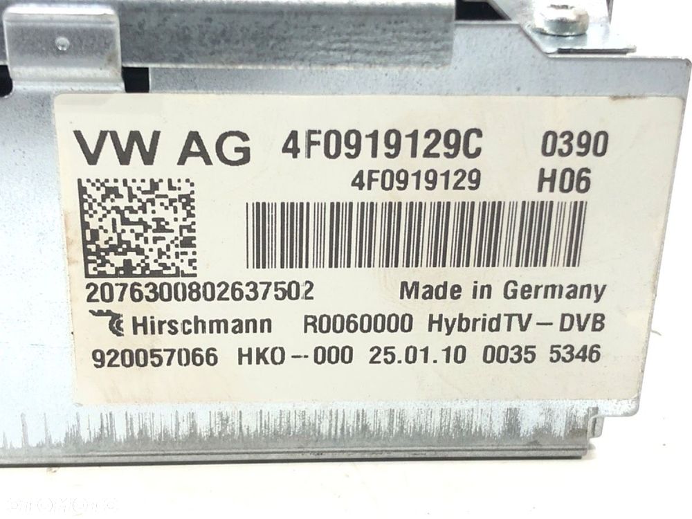 TUNER TV  AUDI A8 D4 (4H2, 4H8, 4HC, 4HL) 2009 - 2018 4.2 FSI quattro 273 kW [371 KM] benzyna 2009 - - 4