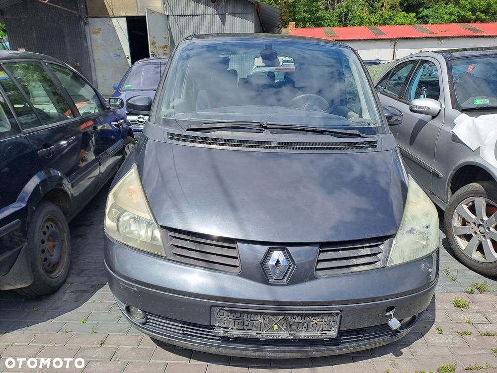 Renault Espace IV (02-06r.) 1.9 DCI 115KM. Silnik F9Q 820 - C016537 Skrzynia PK6 005 - C018180 lakier TEB66 - GREY ECLIPSE BC.Cały na części.GWARANCJA !!! Przód Tył Zestaw Komplet Drzwi Klapa Zderzak Błotnik Maska Grill Atrapa Szyba Pas Lampa Lusterko Boczki Fotel Kanapa Kokpit Deska Rozdzielcza Przełącznik Włącznik Sterownik Przewody Wiązka Instalacja Moduł Komputer Czujnik Listwa Pompa Alternator Wtryski Głowica Rozrusznik Kompresor Sprzęgło Dwumas Silnik Skrzynia ABS Klimatyzacji Paliwa Wspomagania Kolektor Turbina Przepustnica Zawór Chłodnica Koło Hak Belka Sanki Zawieszenie Mcpherson Półoś Amortyzator Wydech Tłumik Zacisk Most - 4