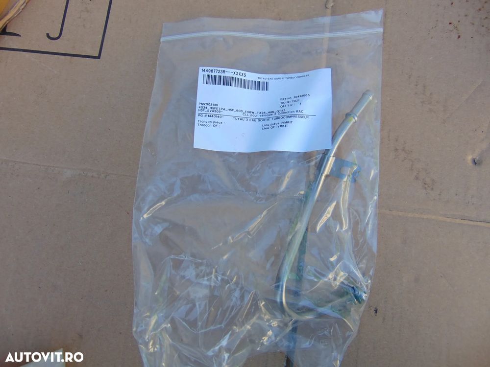Conducta apa Renault  Dacia 1.0 cod 144987723r conducta ulei - 1
