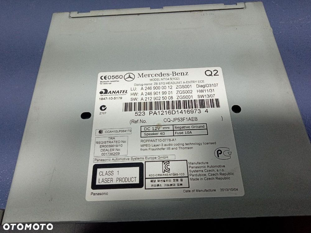 MERCEDES B KLASA W246 RADIO NAWIGACJA A2469000012 - 5