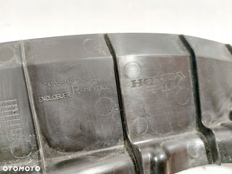 HONDA INSIGHT II 2 OSŁONA BŁOTNIKA PRAWY PRZÓD 74105-TM8-A0-50 - 10