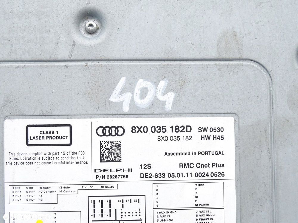 RADIO NAVI NAWIGACJA MMI MULTIMEDIA CD KART SD AUDI A1 8X 8X0035182D - 4