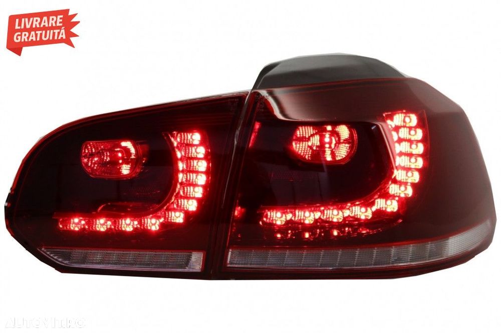 Stopuri FULL LED VW Golf 6 VI (2008-2013) R20 Design Semnal Secvential - 8