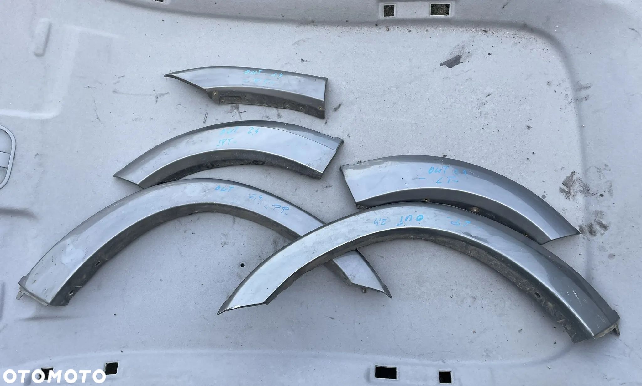 MITSUBISHI OUTLANDER I NAKŁADKI NAKŁADKA LISTWA LISTWYOSŁONY OSŁONA BŁOTNIKA BŁOTNIKÓW PRZÓD PRAWY LEWY TYŁ - 1