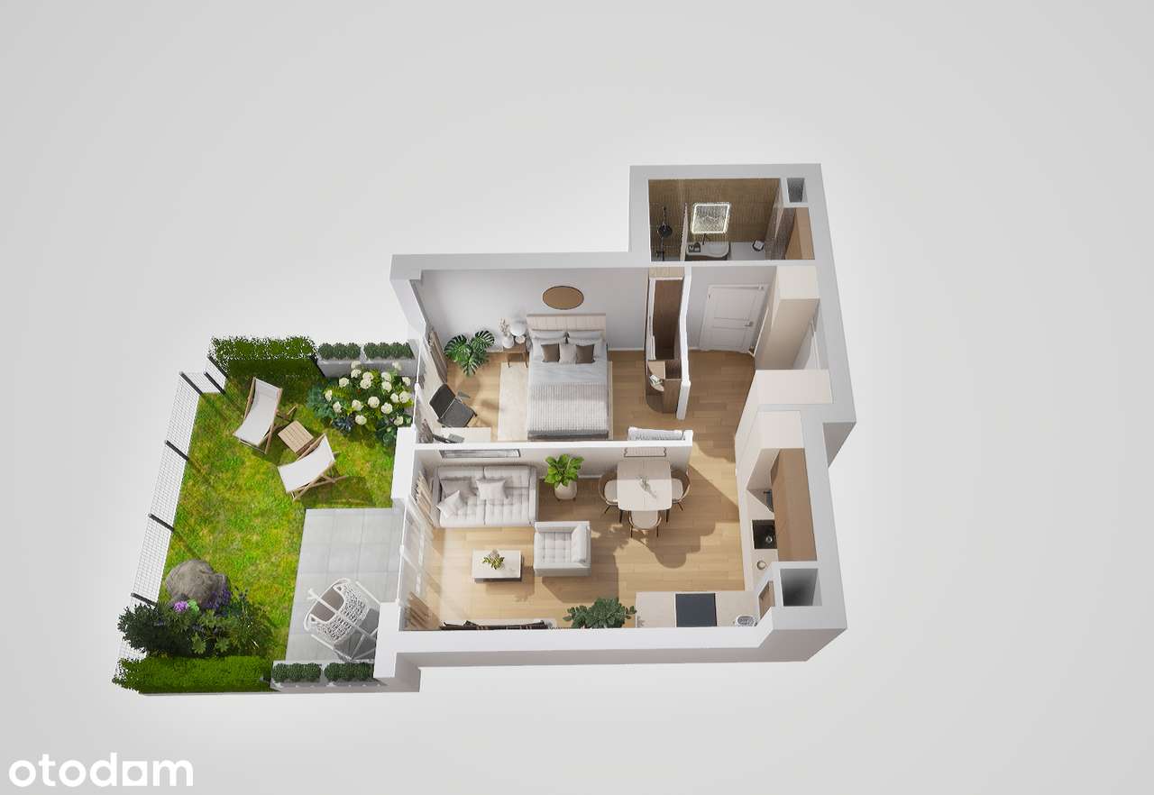 Mieszkanie z ogródkiem 36,25m2| Osiedle Ostródzka | Białołęka-Brzeziny