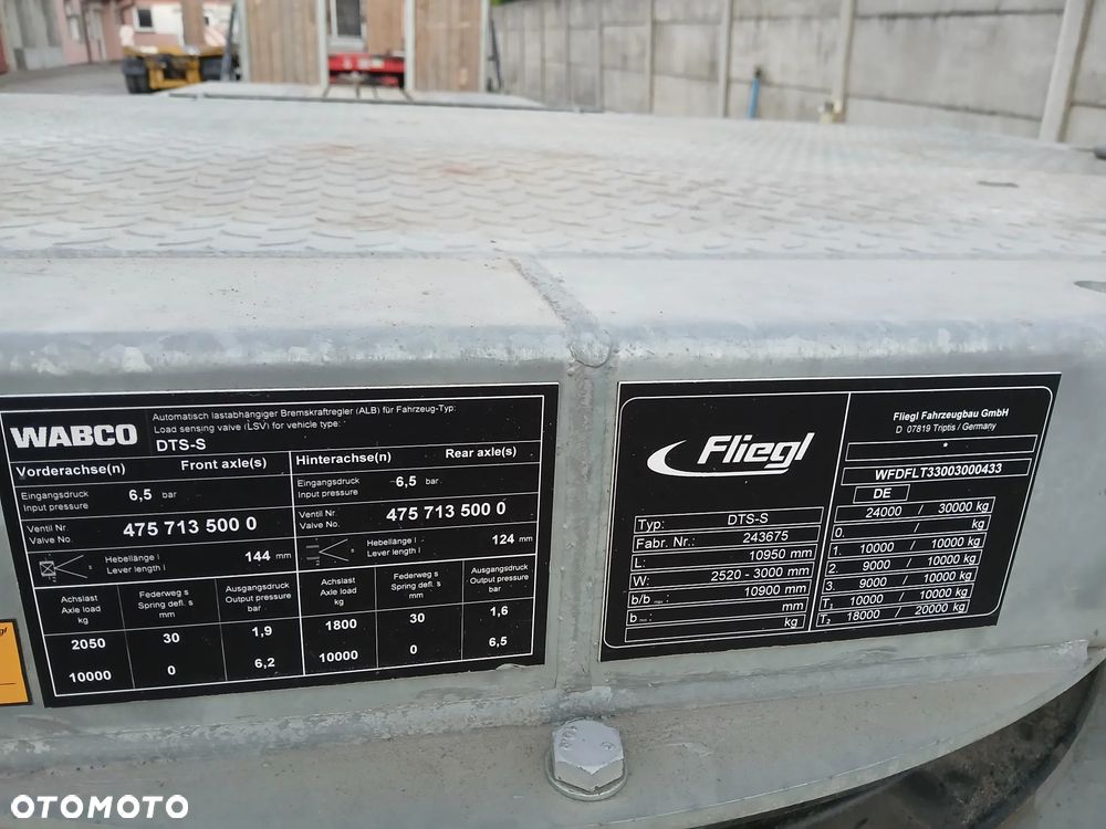 Fliegl DTS-S 300 2023rok ocynk 3 osiowa przyczepa niskopodwoziowa z Niemiec - 10