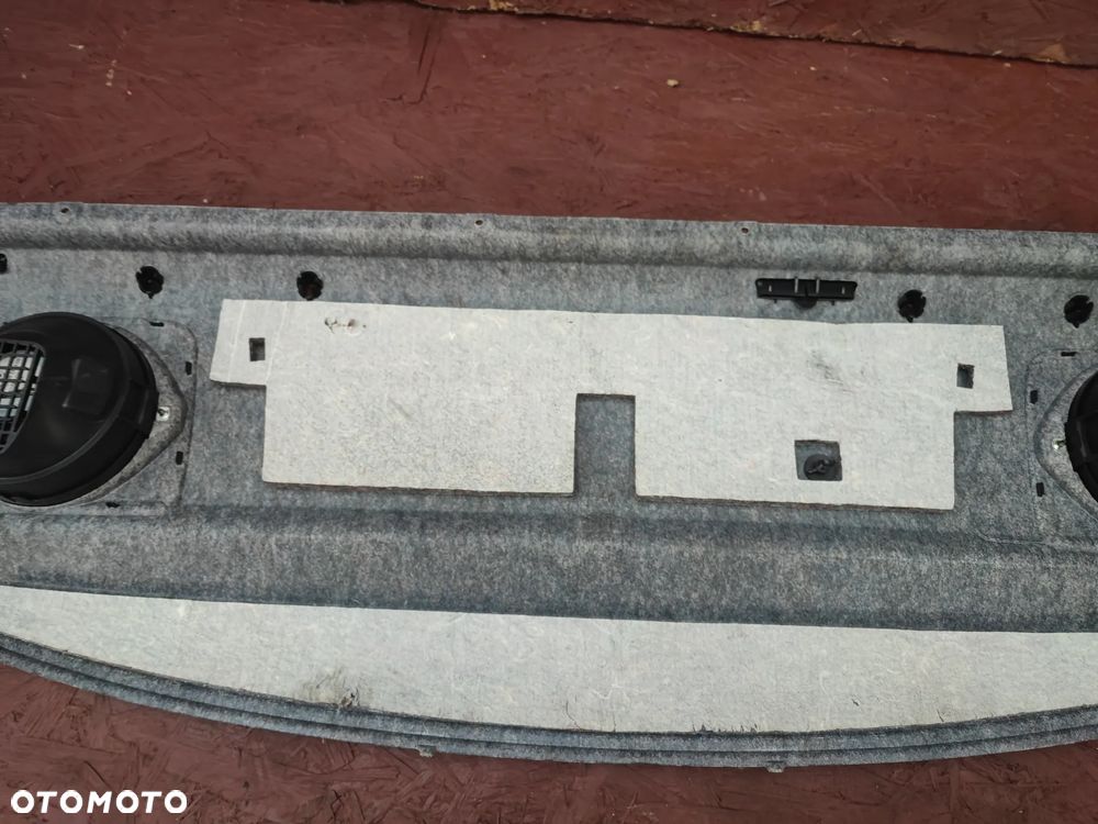 BMW E46 COUPE ORYGINALNA PÓŁKA TYŁ / OSŁONA GRODZI TYŁ + GŁOŚNIKI + ZAŚLEPKI GŁOŚNIKÓW  O NR.  51 46 6 955 325 / 51 46 8 231 125 OEM W DOBRYM STANIE - 19