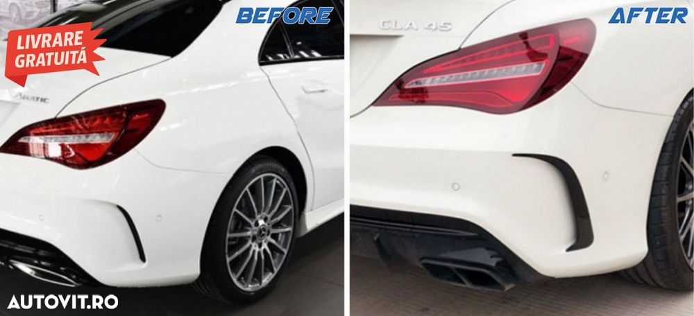 Prelungiri Extensii Bara Spate Mercedes CLA W117 C117 X117 (2013-2018) CLA45 Desig- livrare gratuita - 8