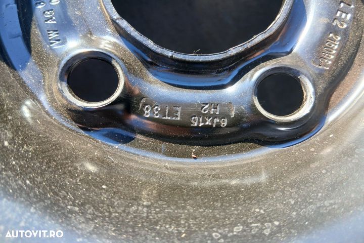 Roata de rezerva R15 6C0601027F 6C0601027G 185/60 R15 6JX15H2 ET38 6C - 3