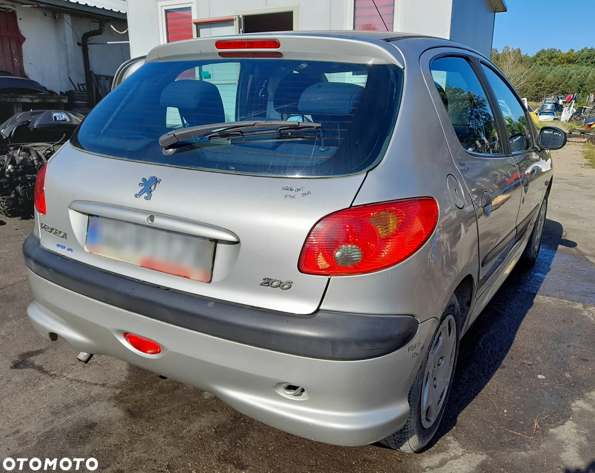 PEUGEOT 206 LIFT DRZWI LEWY TYŁ LEWE TYLNE ETSC - 11