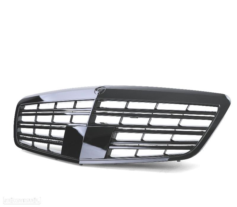 GRELHA FRONTAL MERCEDES S W221 09-13 LOOK AMG PRETO BRILHANTE - 2