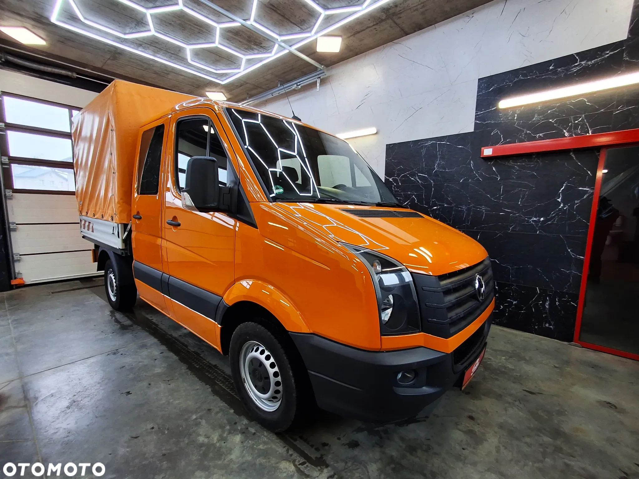 Volkswagen Crafter Lift 2016r Doka Brygadówka Dubel Kabina 7 Osób Plandeka Hak Webasto Klimatyzacja - 1