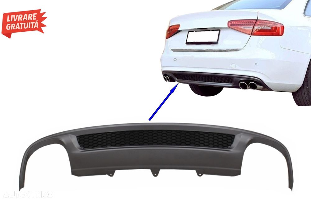 Difuzor Bara Spate Audi A4 B8 Facelift Sedan Avant (2012-2015) S-Line Design doar - livrare gratuita - 11