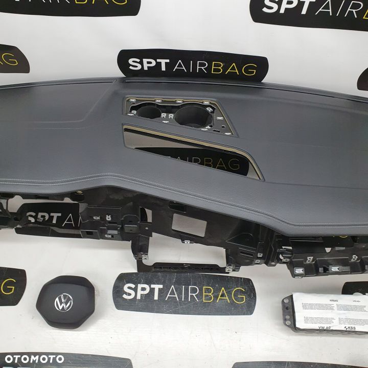 VW TOUAREG 3 LIFT DESKA ROZDZIELCZA KONSOLA KOKPIT PULPIT PODUSZKI AIRBAG AIR BAG PASY KIT SET - 3
