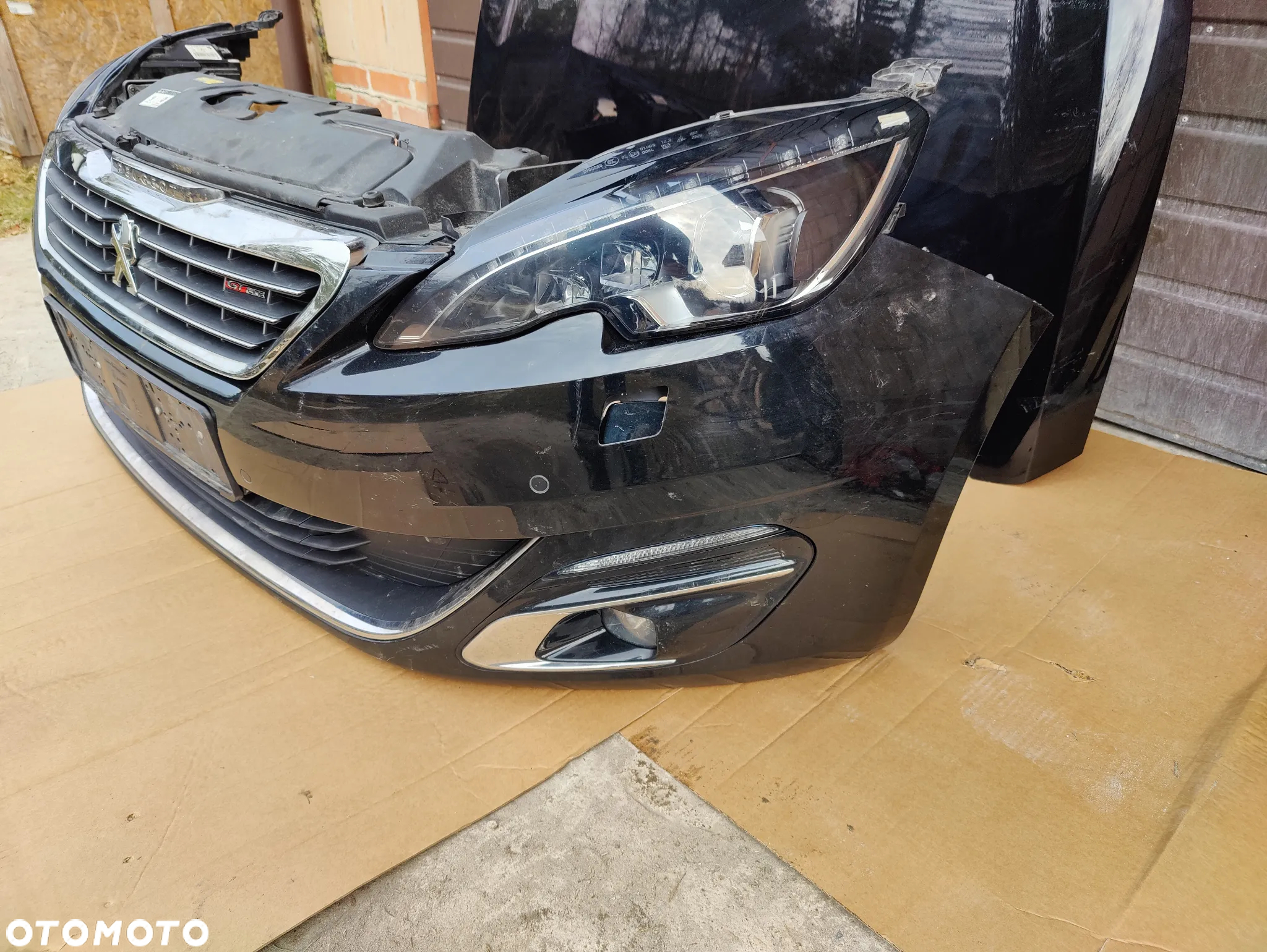 PEUGEOT 308 GT LINE PRZÓD KOMPLETNY MASKA ZDERZAK PAS CHŁODNICE LAMPY BŁOTNIKI KTV - 6