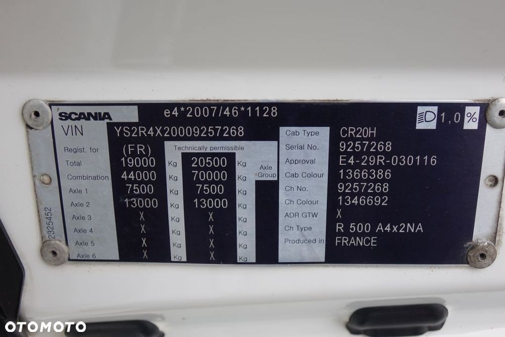 Scania R500 / EURO 6 / STANDARD / AUTOMAT / RETARDER / LODÓWKA  / 2 ZBIORNIKI /  KLIMATYZACJA POSTOJOWA - 34