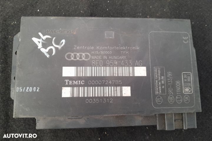 Calculator confort 8E0959433AG 8E0959433AG Audi A4 B6 [2000 - 2005] A - 3