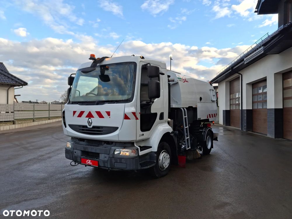 Renault Midlum 220 DXI Zamiatarka SEMAT Zoeller Johnston Szczotki L/R Obie Strony 2013r Napęd Hydrostat 113 tyś Kilometrów - 2