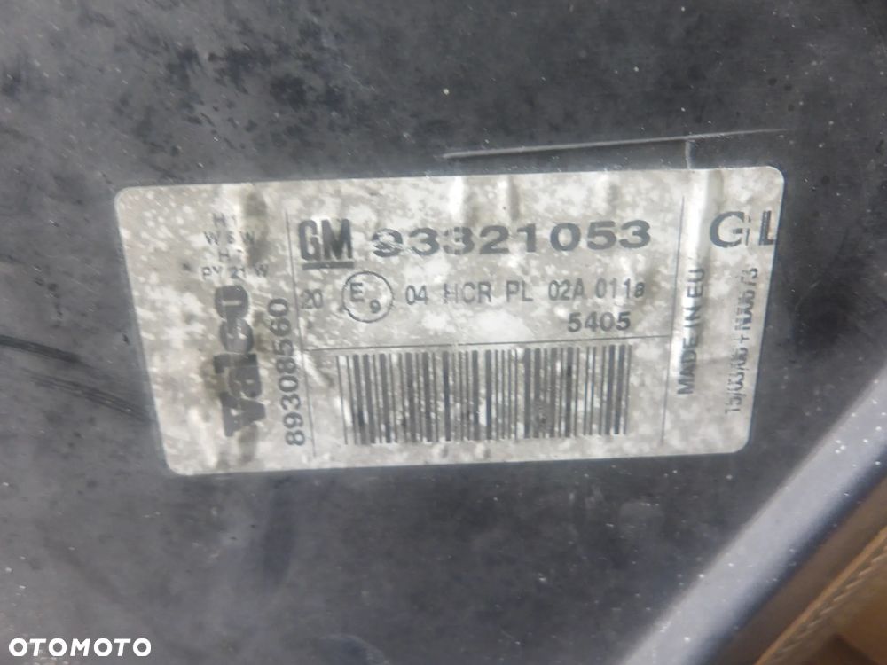 OPEL MERIVA A I LIFT 05-10 1.4B LAMPA PRAWA LEWA PRZÓD PRZEDNIA 93321053 93321052 - 8
