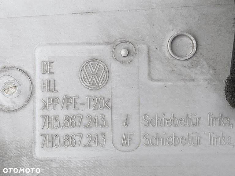 OSŁONA TAPICERKA POSZYCIE SŁUPKA B LEWA PRAWA MATERIAŁ VW T5 LIFT CARAVELLE TRANSPORTER 7H5867243 7H5867244 - 9