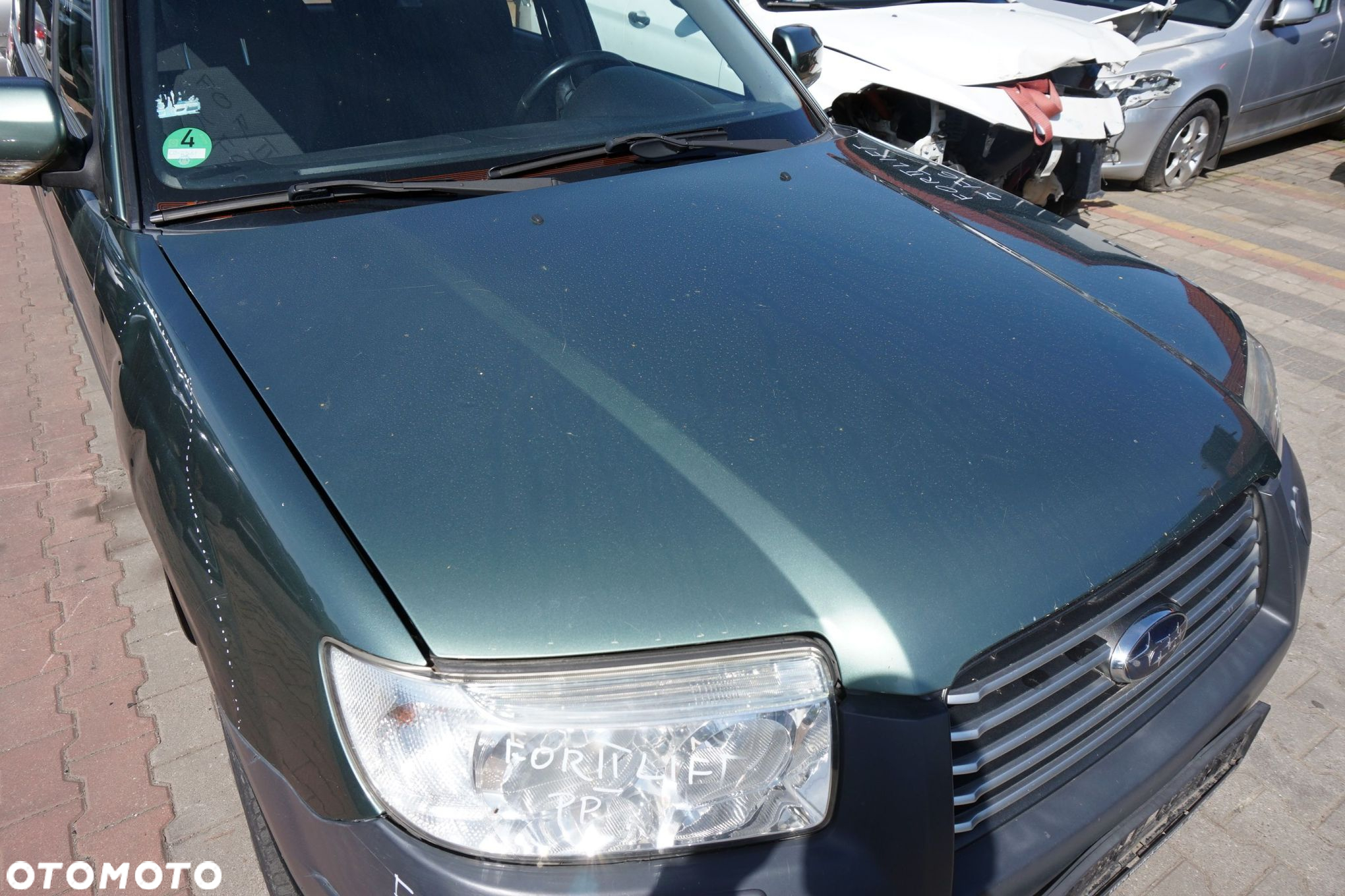 MASKA ZDERZAK BŁOTNIKI LAMPY FORESTER II SG LIFT 5F6  SUBARU 2006-2008 ZIELONY EVERGREEN PRZÓD KOMPLETNY - 3