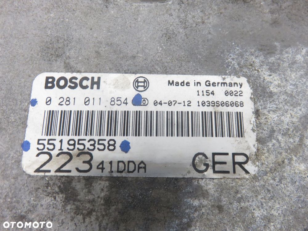 STEROWNIK FIAT DOBLO I 1.9 JTD 55195358 0281011854 - 2