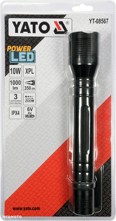 LATARKA LED CREE ZOOM ZASIĘG 350m ALUMINIOWA YATO - 4