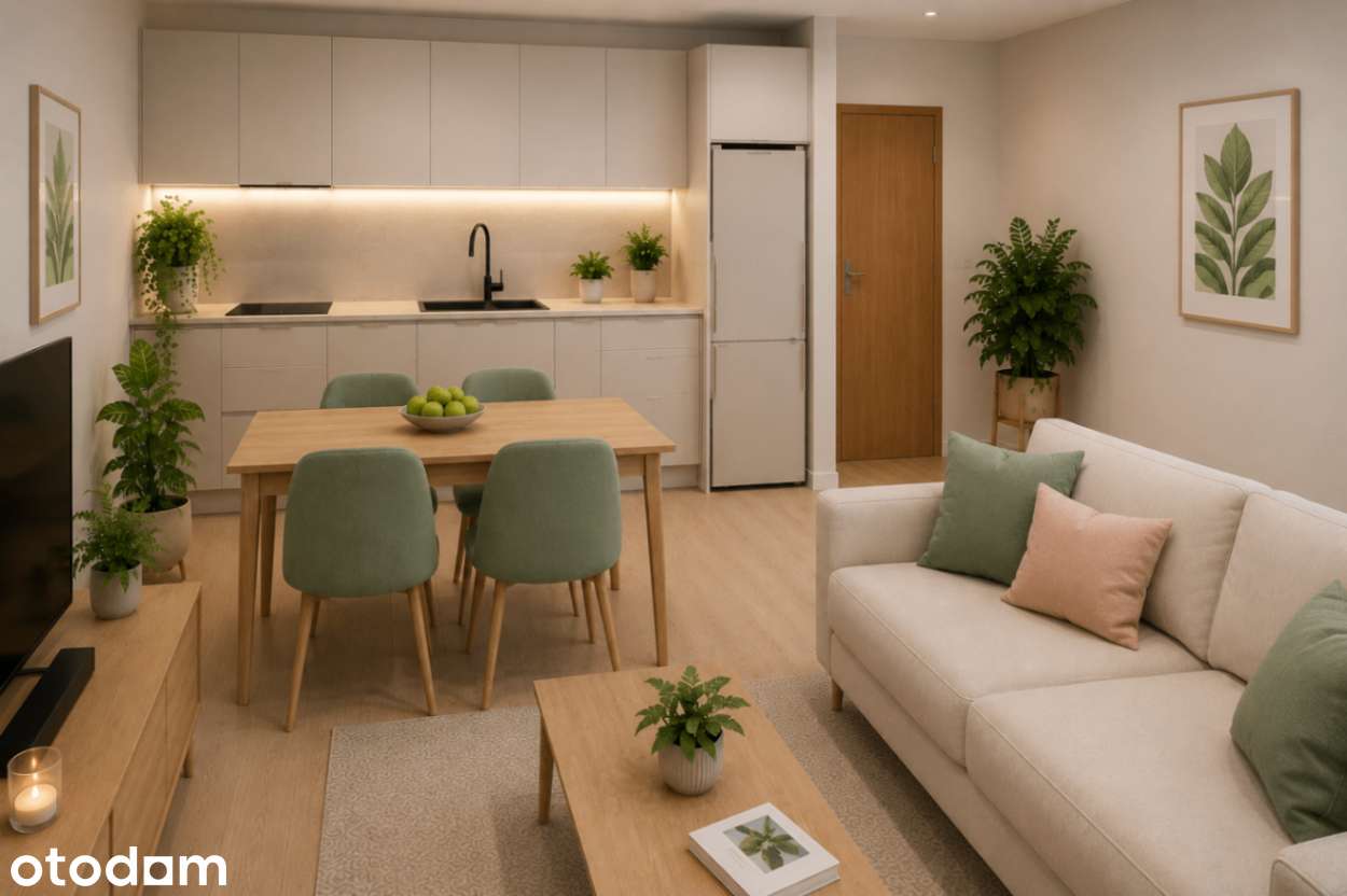 3-pok.53.67m²+ 12m² loggia, możliwość wykończenia 'pod klucz'