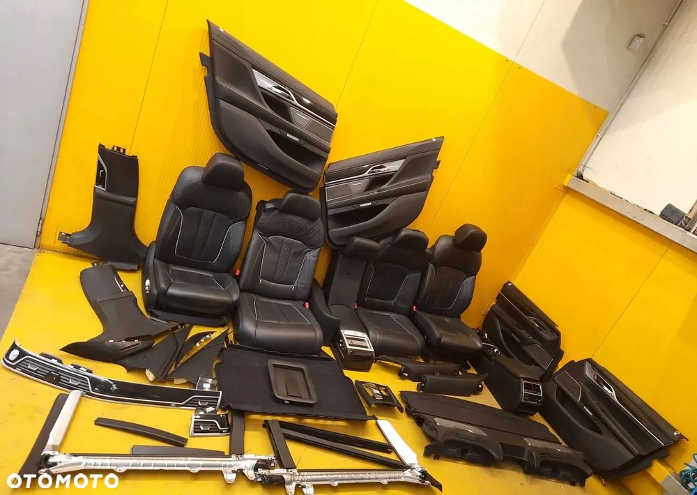 BMW 7 G12 LONG FOTEL FOTELE BOCZKI TUNEL PLASTIKI OSLONA KOMPLET - 4