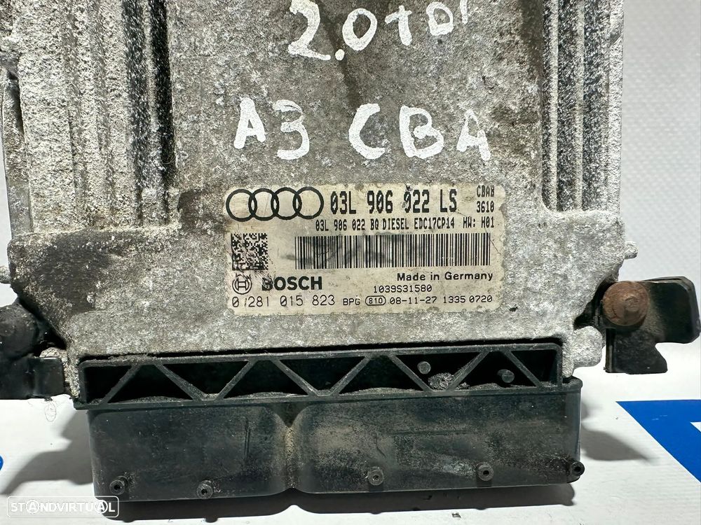 .Centralina Motor Original Bosch VAG Audi A3 8P CBA CBAB 2.0 TDi 03L906022LS 0281015823 EDC17CP14 2008 - 2012 - 7