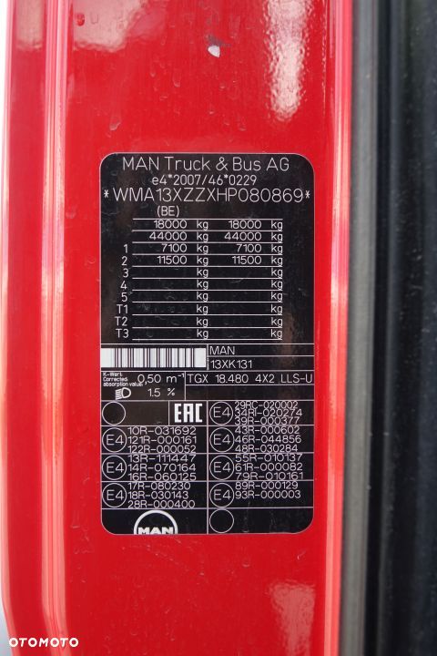 MAN TGX 18.480 4X2 LLS-U / XXL/ MEGA / AUTOMAT / RETARDER / 2 ZBIORNIKI / LODÓWKA / EURO 6 - 33