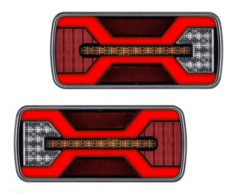 Lampy tylne zespolone LED X-SPIDER komplet ciągnik przyczepa naczepa 12/24V