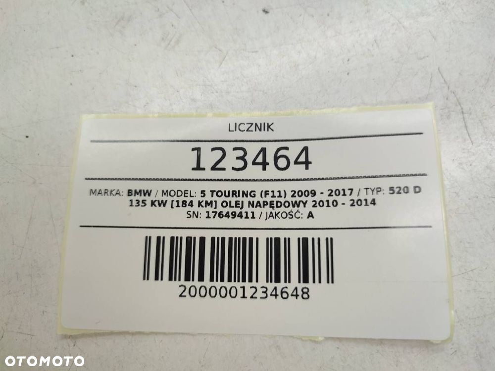 LICZNIK ZEGARY BMW F10 F11 F15 F25 6844006 BENZYNA EUROPA - 9