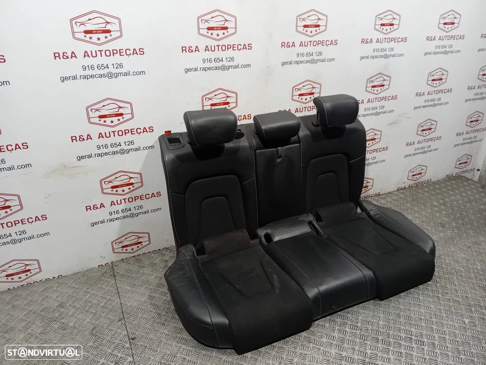 Conjunto Bancos Frente Frontal Trás Traseiro Audi A4 B8 S-Line Carro Sedan em Pele e Tecido Original - 3