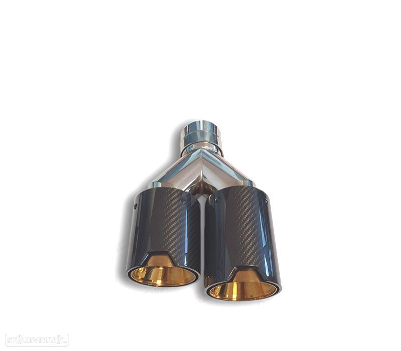 PONTEIRA DE ESCAPE ESQUERDA BMW LOOK M PERFORMANCE DORADO CARBONO - 2