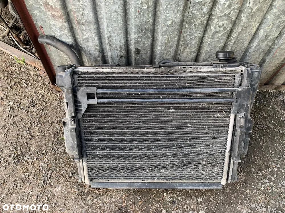CHŁODNICE WENTYLATOR KPL BMW 316TI E46 COMPACT 1.8 16V BENZYNA + WEZE KOMPLET - 1