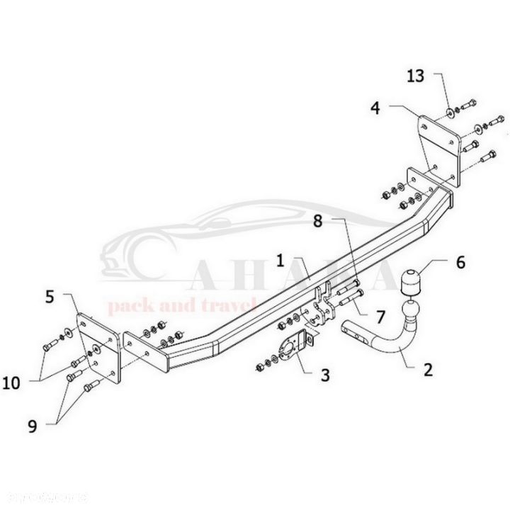 Hak Holowniczy Odkręcany Do Hyundai Elantra 2011-2015 - 3
