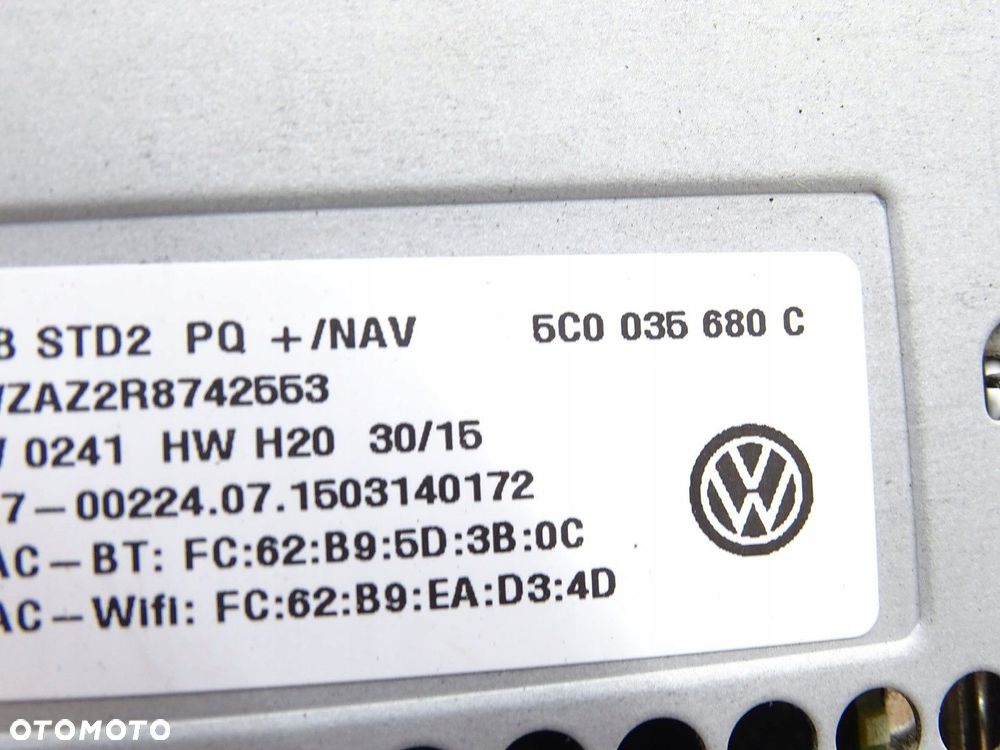 RADIO NAVI NAWIGACJA MMI DISCOVER MIB MEDIA VW TIGUAN I 5N LIFT 5C0035680C - 4