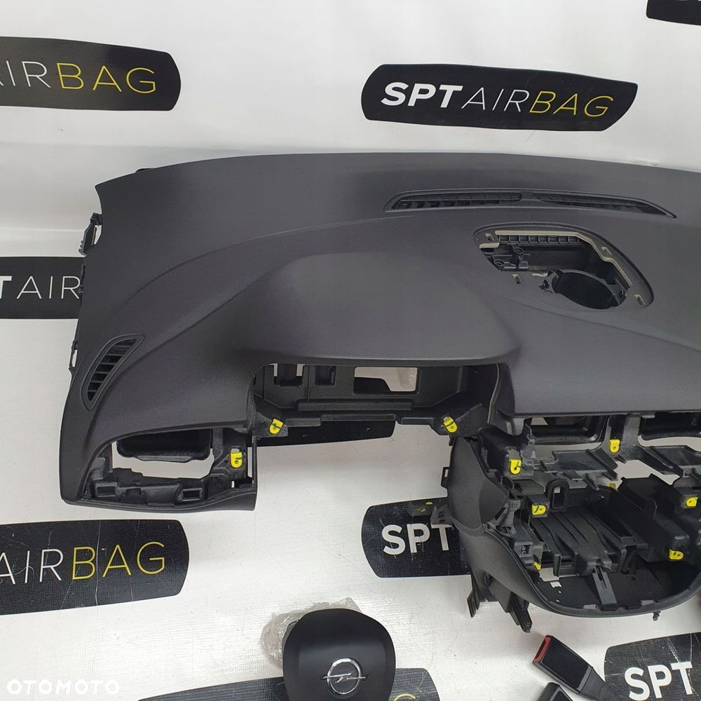 OPEL CORSA E DESKA ROZDZIELCZA KONSOLA KOKPIT PULPIT PODUSZKI AIRBAG AIR BAG NAPINACZE KIT SET - 2