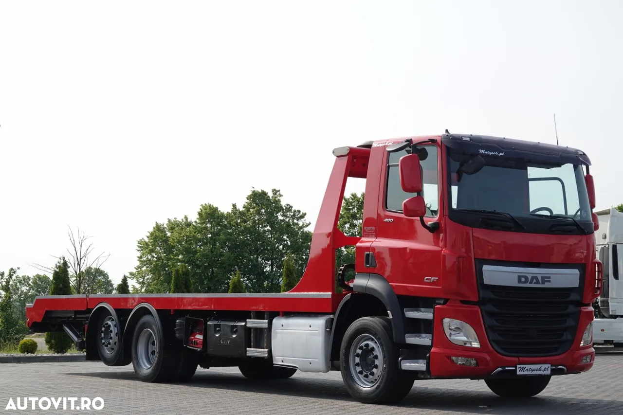 DAF CF 460 / AUTOTURISM CAMION / PLATFORMĂ / CALORIERE HIDRAULICE / TROLIU / EURO 6 - 13