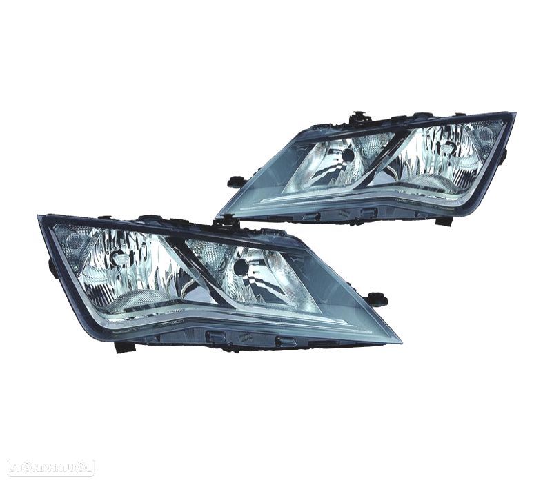 FARÓIS PARA SEAT LEON 12-16 FUNDO PRETO - 1