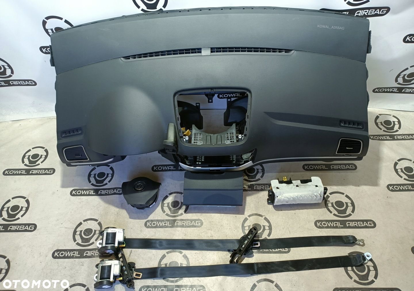VW SHARAN UCHWYT NA TELEFON DESKA KONSOLA AIRBAG PASY ORYGINAŁ DEMONTAŻ - 1
