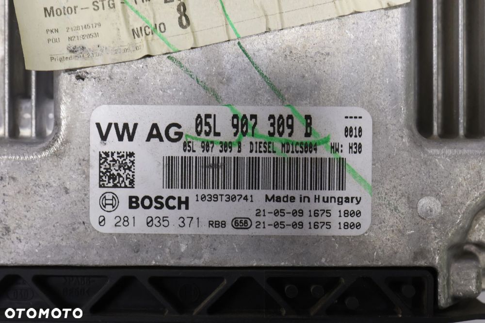 VW Tiguan 5NN komputer silnika 05L907309B - 2