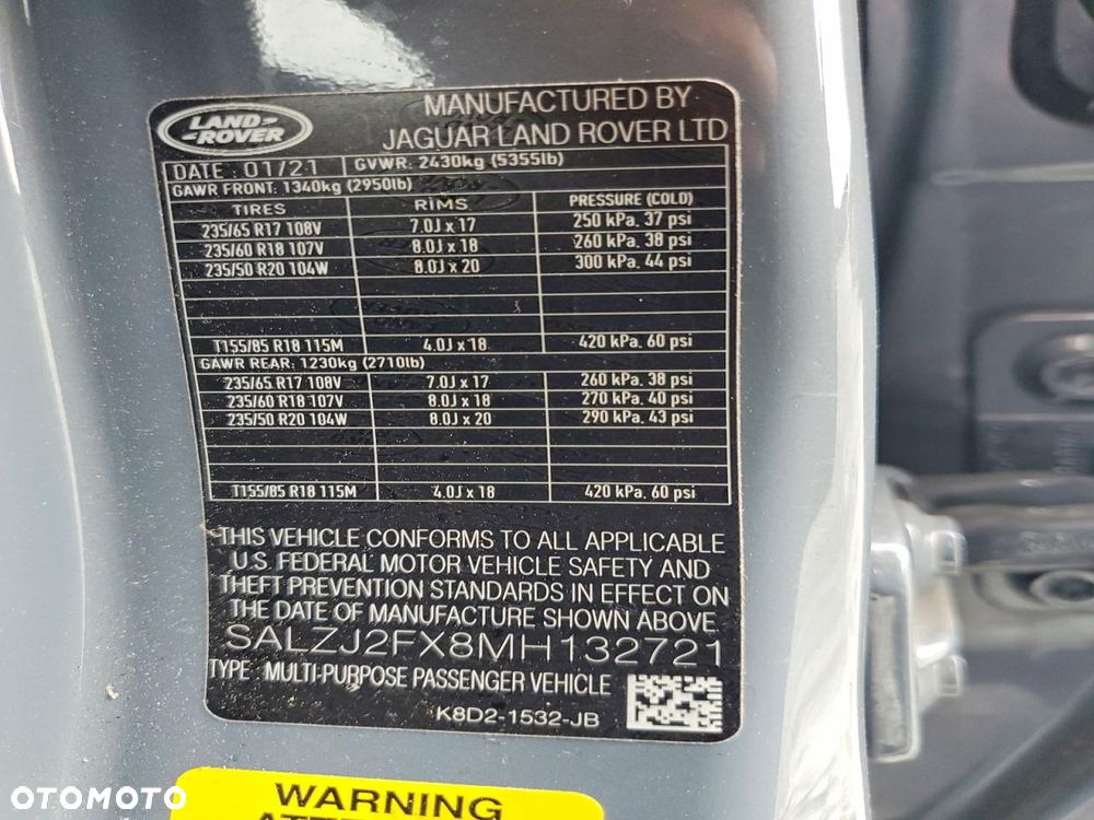 Land Rover Range Rover Evoque 2.0 P249 mHEV - 13